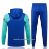 Chaqueta De Entrenamiento Con Capucha FC Barcelona 2022-23 Verde Azul - Hombre